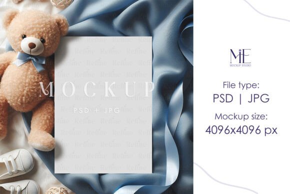 Download Baby Shower Invitation Card Mockup PSD - Card Collection