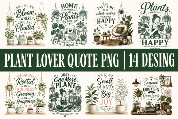 Download Plant Lover Quote PNG Bundle, Botanical - Botanical Collection
